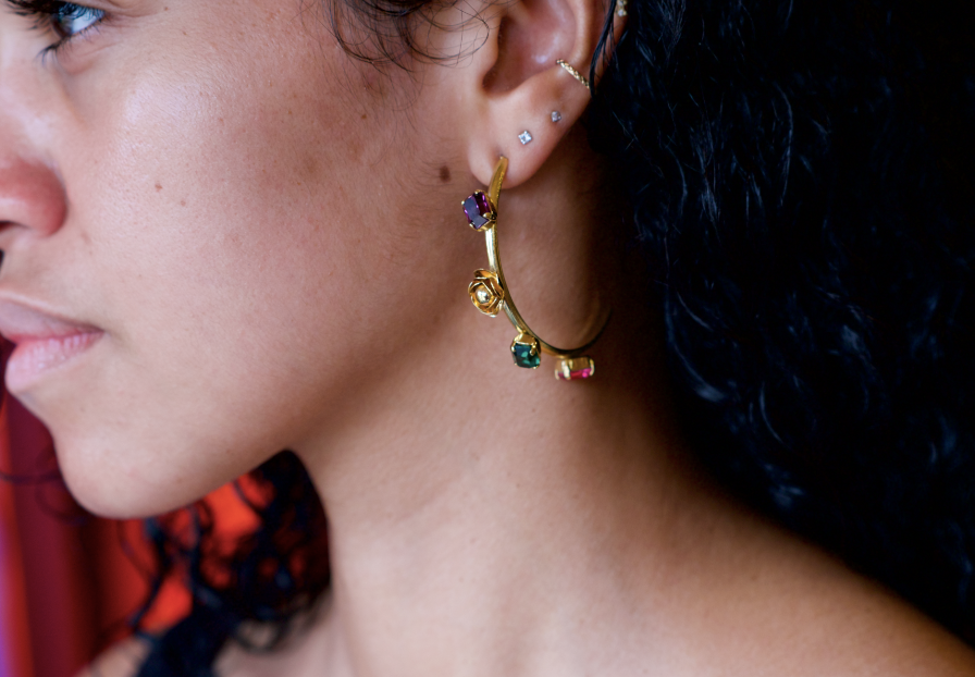 BOUCLES CREOLES COSMOS - BARBARISME