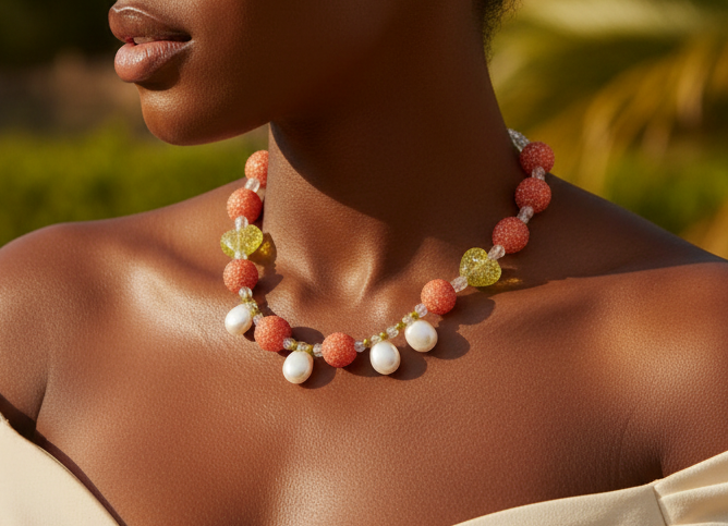 COLLIER CRUSH 10 BONBON ORANGE - FARFELU