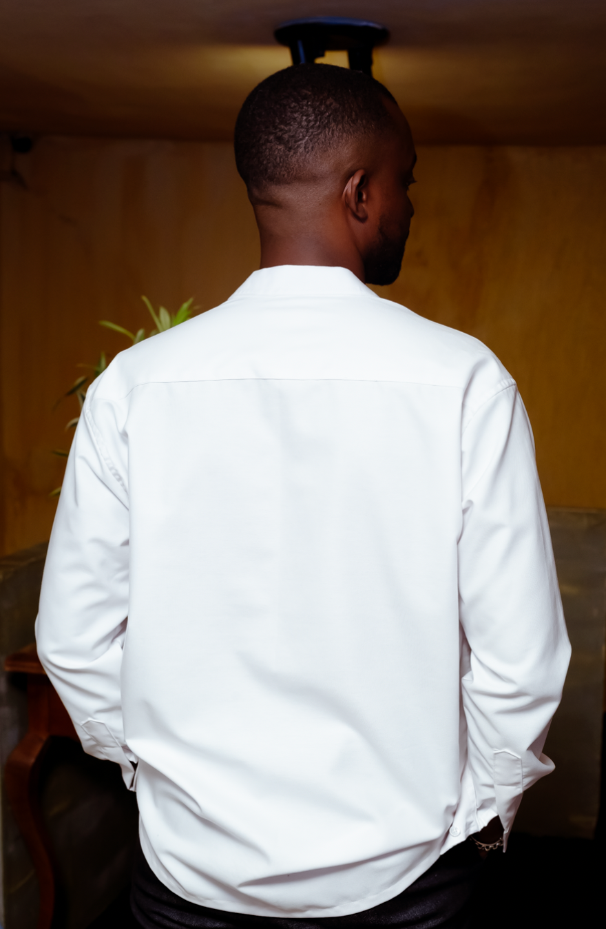 Chemise Col Mao " les intemporelles " - Blanc