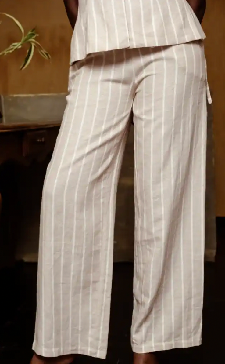Pantalon palourde rayé