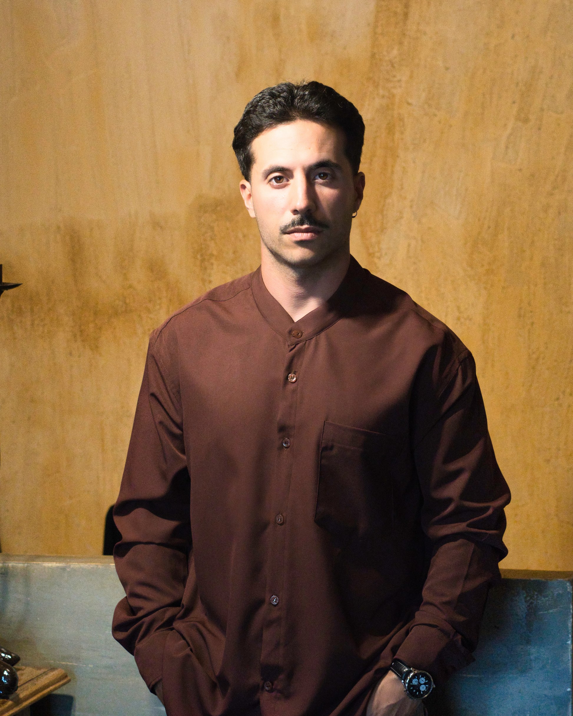 Chemise Col Mao " les intemporelles " - Bordeaux