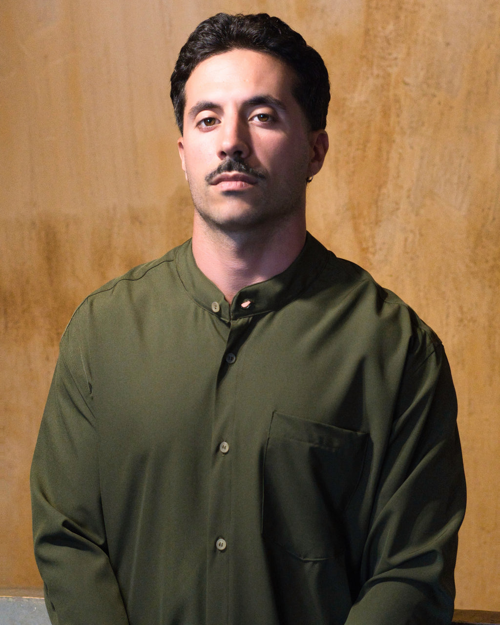 Chemise col mao " les intemporelles " - vert