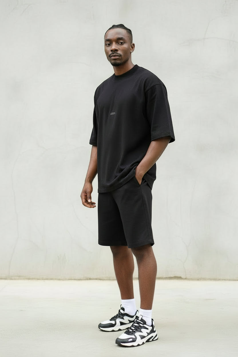 T-SHIRT NOIR OVERSIZE BRODÉ - DOZO X LUCK