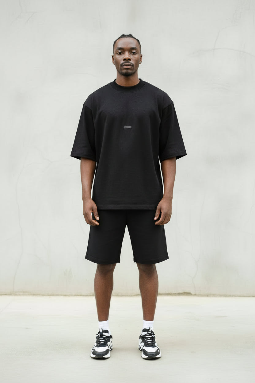 T-SHIRT NOIR OVERSIZE BRODÉ - DOZO X LUCK