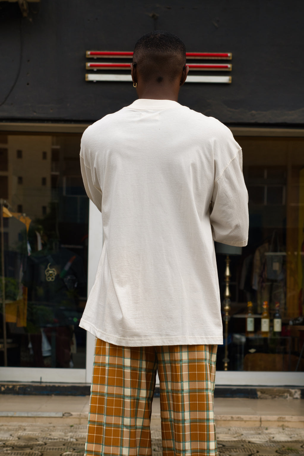 T-SHIRT BEIGE BRODE BEIGE OVERSIZE-DOZO X LUCK