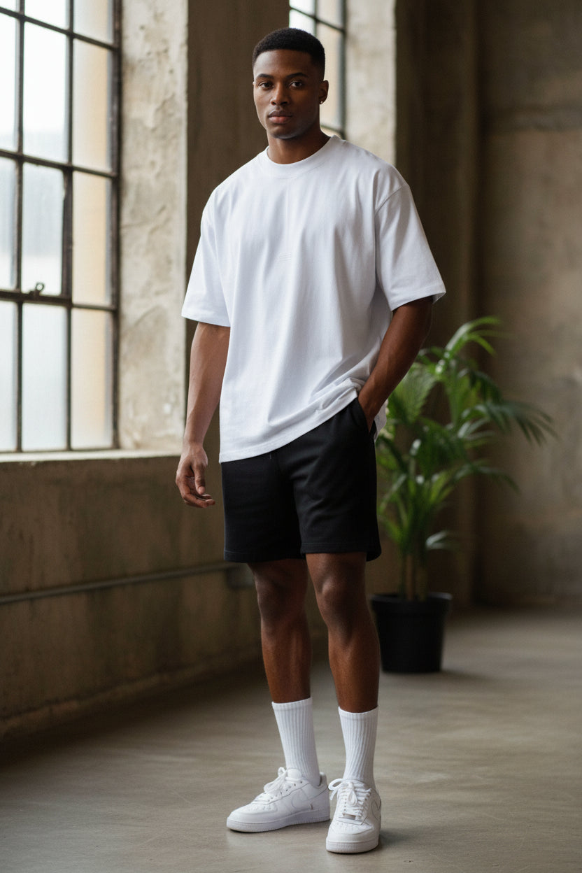 T-SHIRT NOIR OVERSIZE BRODÉ - DOZO X LUCK