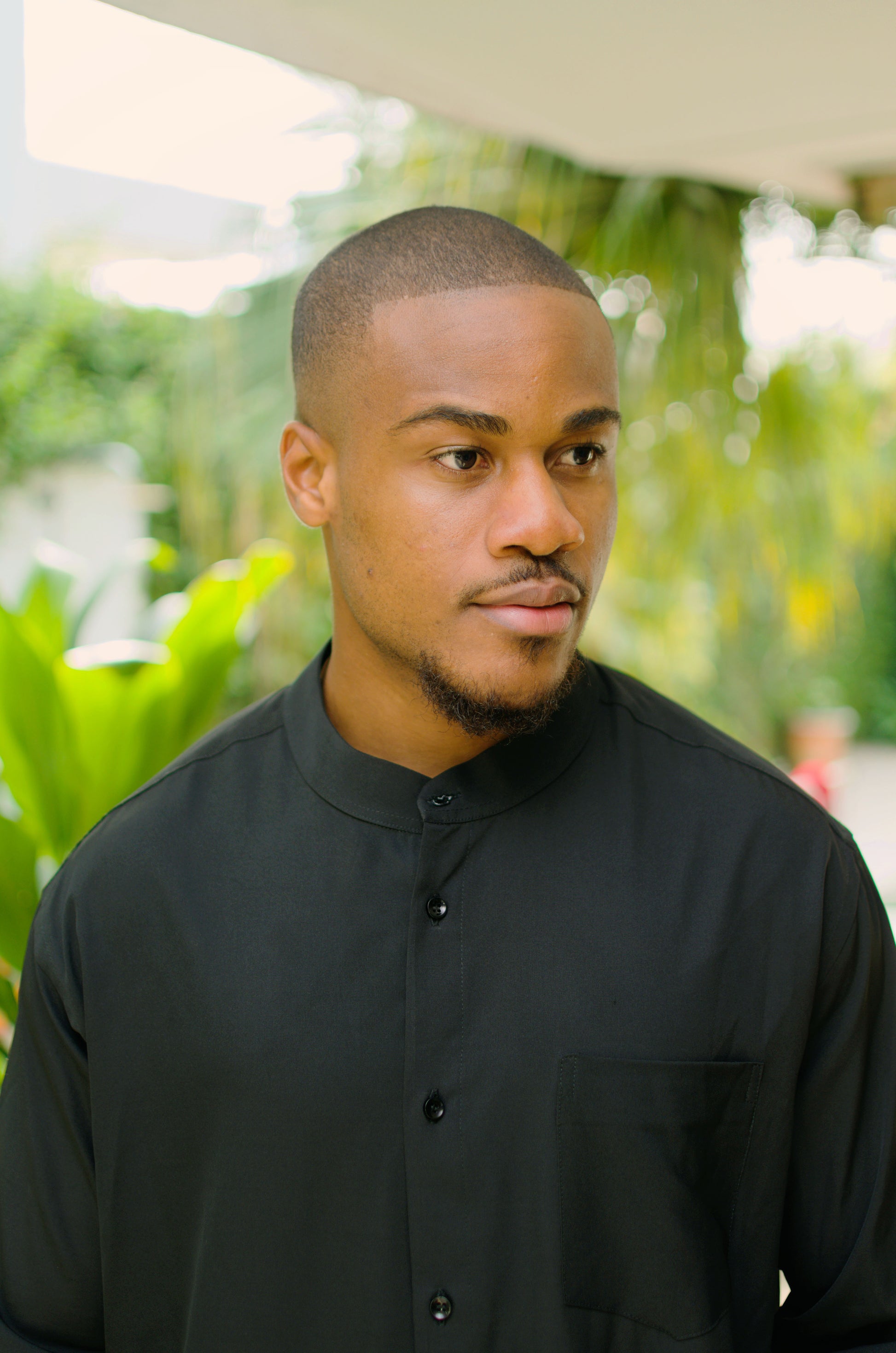 Chemise Col mao " les intemporelles " - Noir