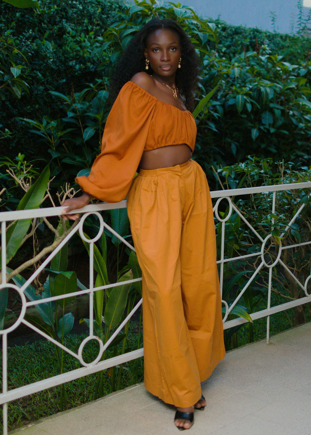 Top " sahel " manche bouffante