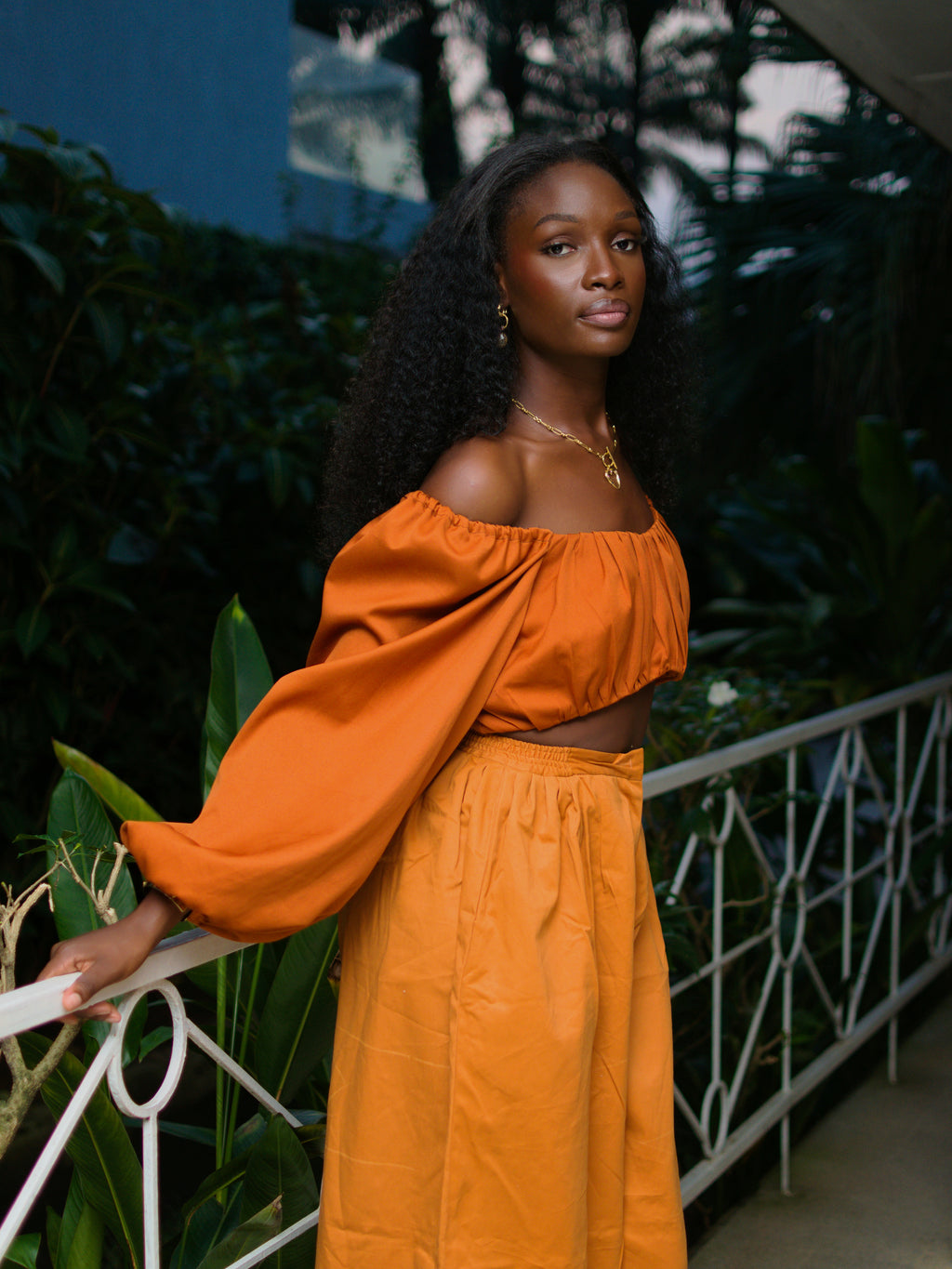 Top " sahel " manche bouffante