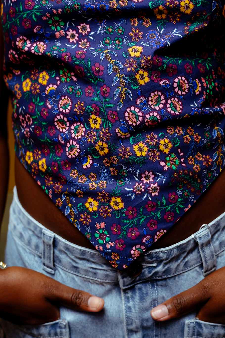 Top à corde Bleu